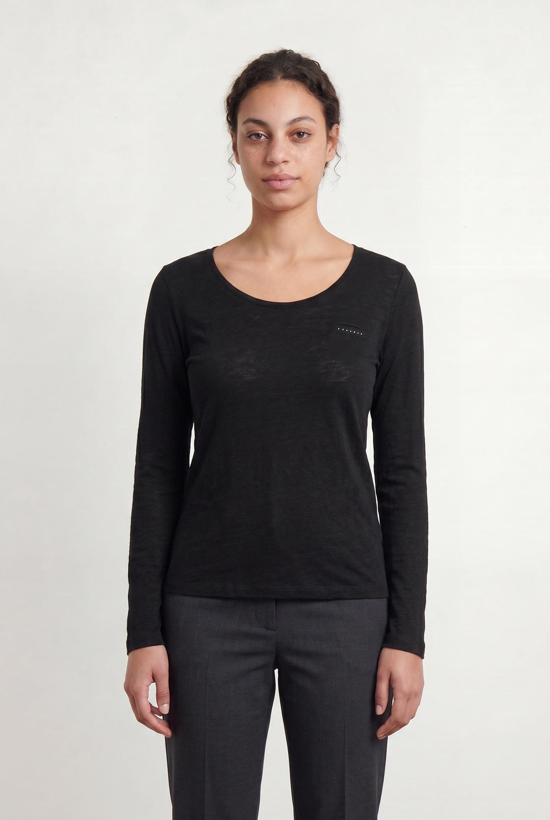 Tee-shirt Manche Longue Noir - Taille L/40 de la marque La Fée Maraboutée | PARAD107409 - Vendu par Paradigme - Image 1