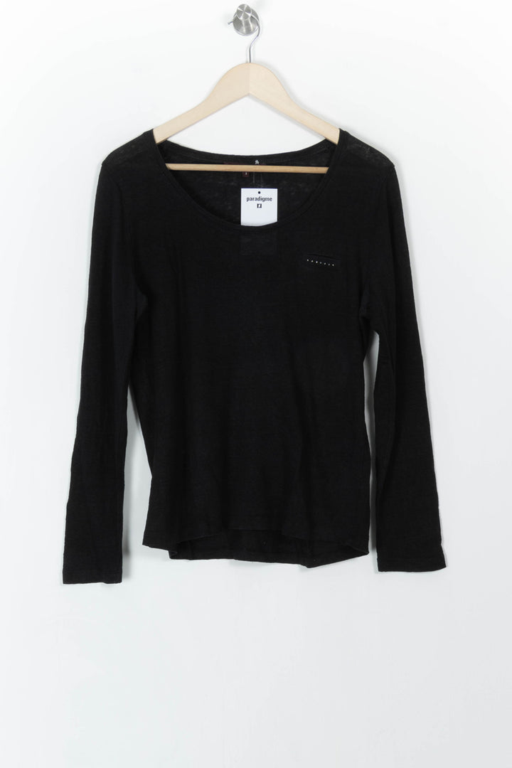 Tee-shirt Manche Longue Noir - Taille L/40 de la marque La Fée Maraboutée | PARAD107409 - Vendu par Paradigme - Image 2