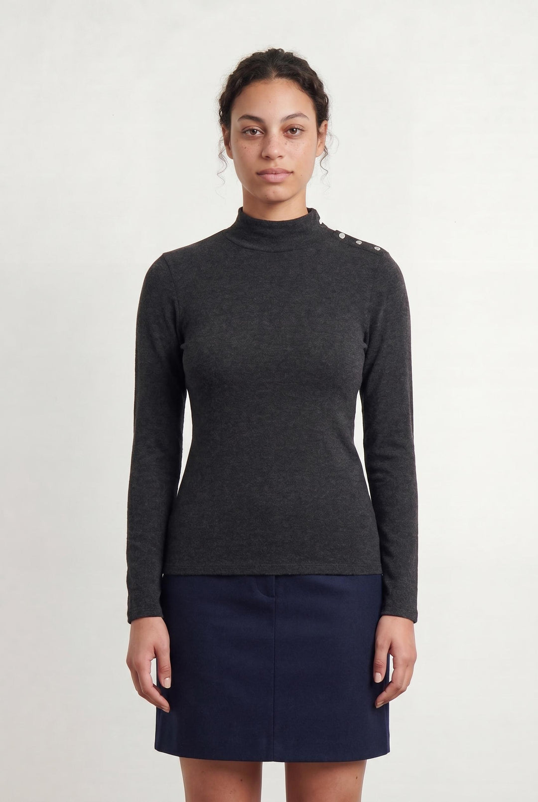 Sous-pull Gris - Taille L/40 de la marque Caroll | PARAD107412 - Vendu par Paradigme - Image 1