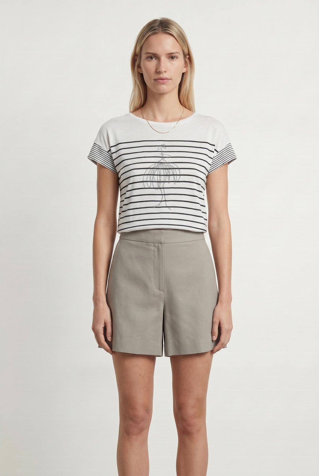 T-shirt Blanc et Noir - Taille M/38 de la marque One Step | PARAD107415 - Vendu par Paradigme - Image 1