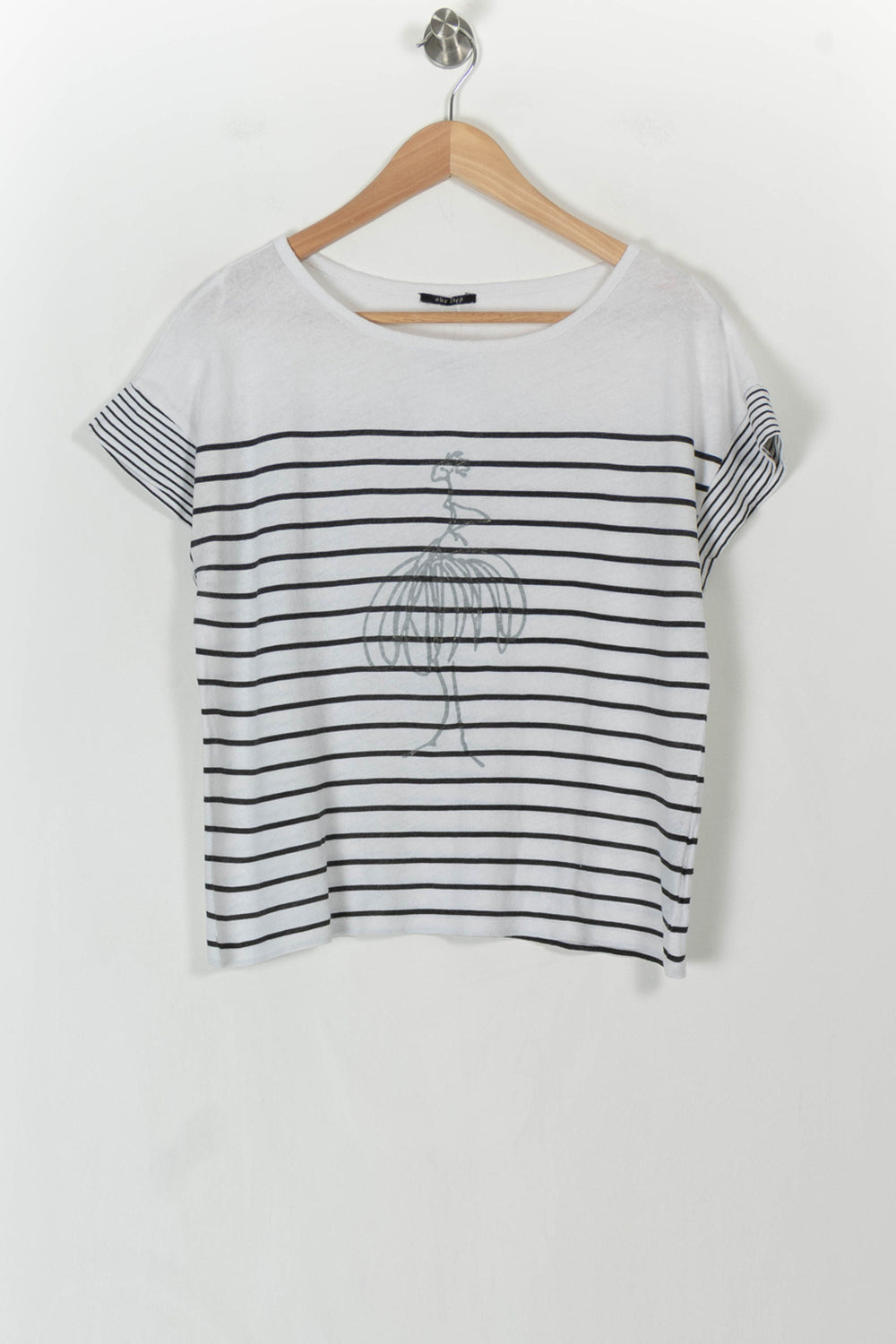 T-shirt Blanc et Noir - Taille M/38 de la marque One Step | PARAD107415 - Vendu par Paradigme - Image 2