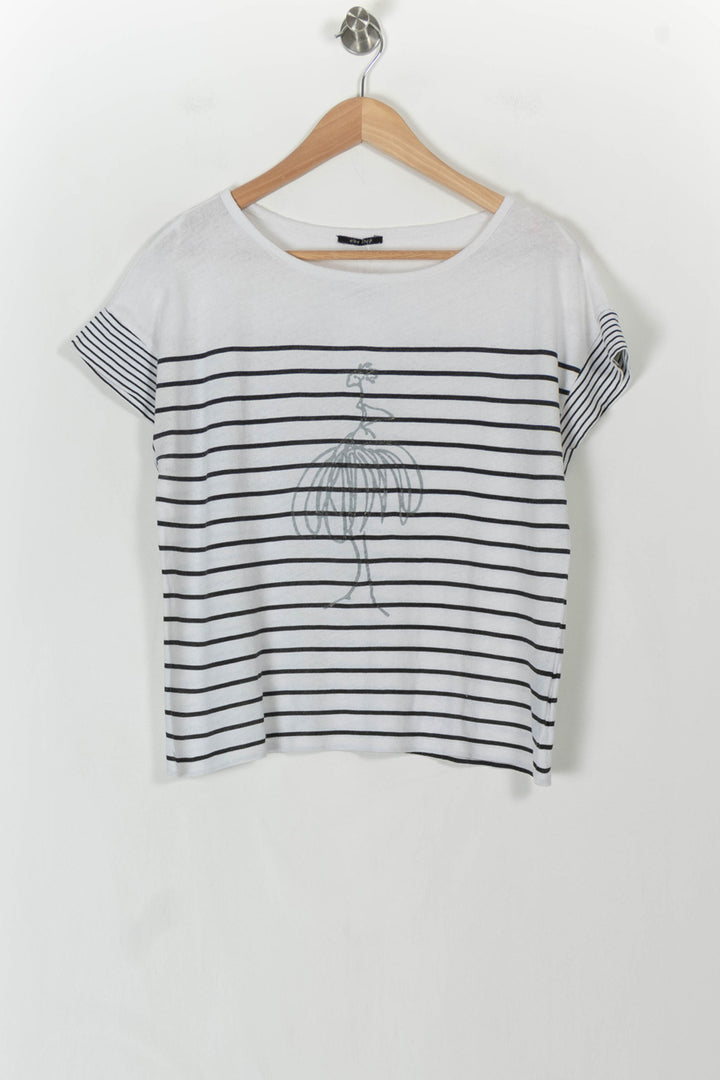 T-shirt Blanc et Noir - Taille M/38 de la marque One Step | PARAD107415 - Vendu par Paradigme - Image 2