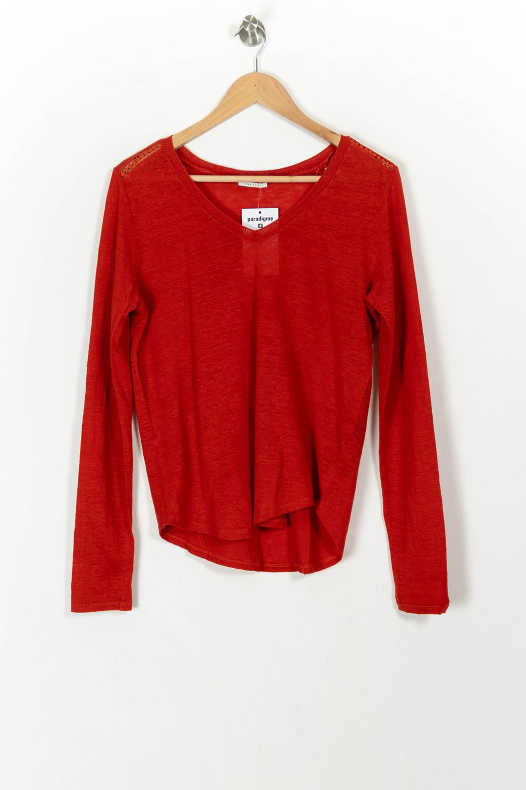 Tee-shirt Manches Longues Orange - Taille L/40 de la marque IKKS | PARAD107421 - Vendu par Paradigme - Image 2