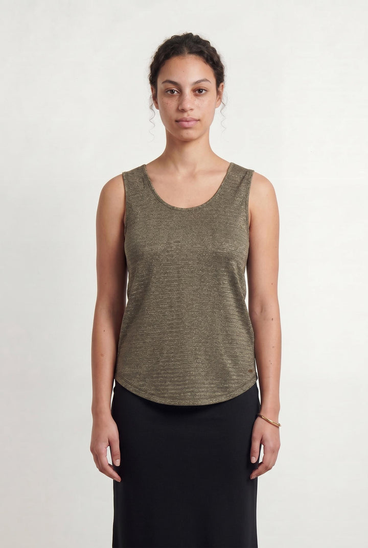 Débardeur Doré - Taille L/40 de la marque IKKS | PARAD107423 - Vendu par Paradigme - Image 1