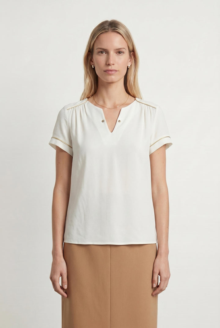 Blouse Blanche - Taille S/36 de la marque IKKS | PARAD107429 - Vendu par Paradigme - Image 1