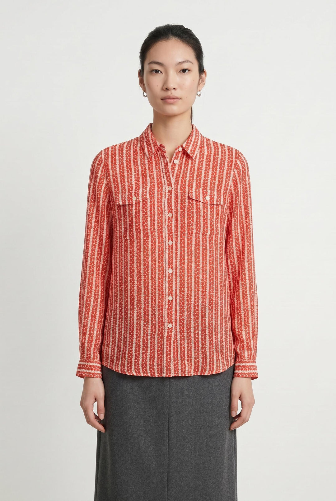 Chemise Rouge et Blanche - Taille S/36 de la marque The Kooples | PARAD107433 - Vendu par Paradigme - Image 1