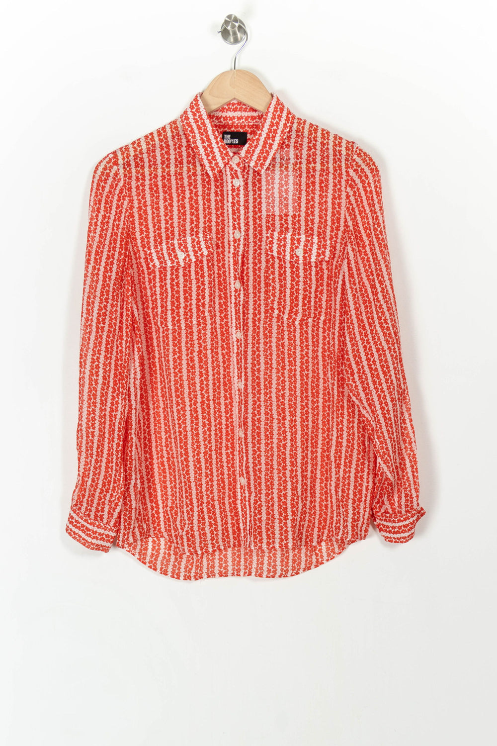 Chemise Rouge et Blanche - Taille S/36 de la marque The Kooples | PARAD107433 - Vendu par Paradigme - Image 2