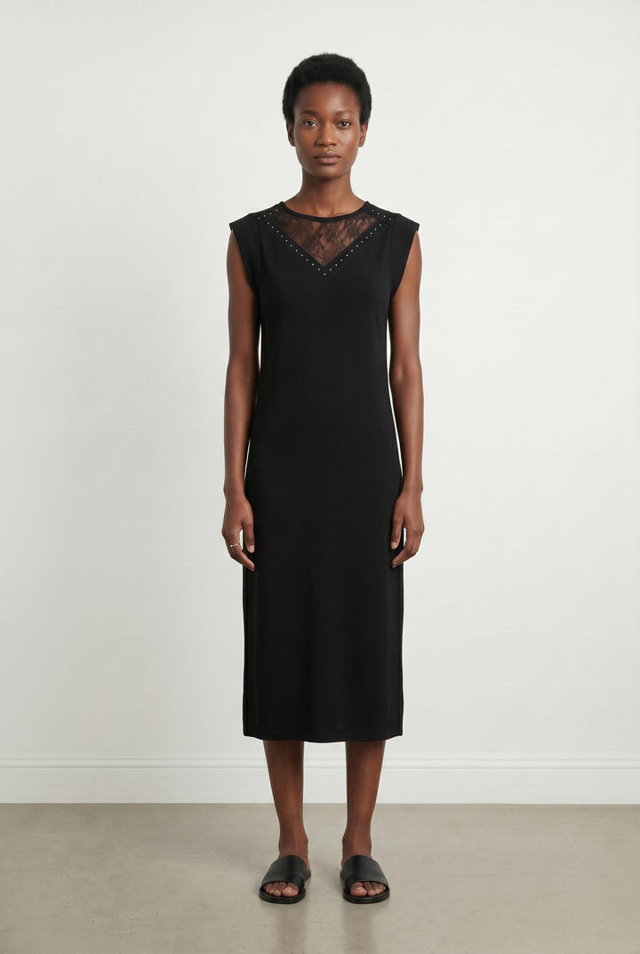 Robe Sans Manches Noire - Taille S/36 de la marque IKKS | PARAD107445 - Vendu par Paradigme - Image 1