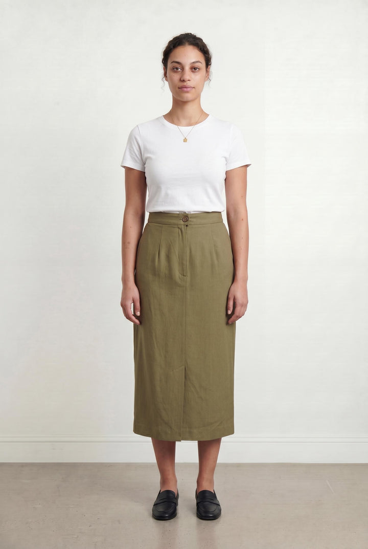Jupe Crayon Verte - Taille L/40 de la marque Max Mara | PARAD107450 - Vendu par Paradigme - Image 1