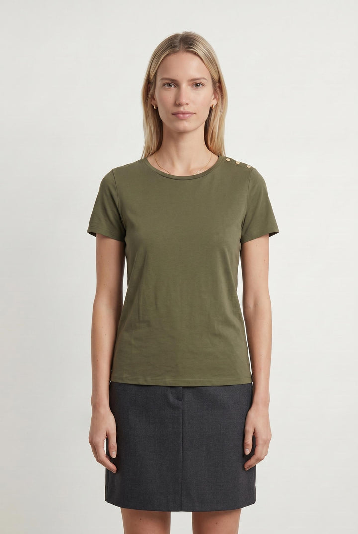 Tee-shirt Vert - Taille M/38 de la marque Caroll | PARAD107452 - Vendu par Paradigme - Image 1