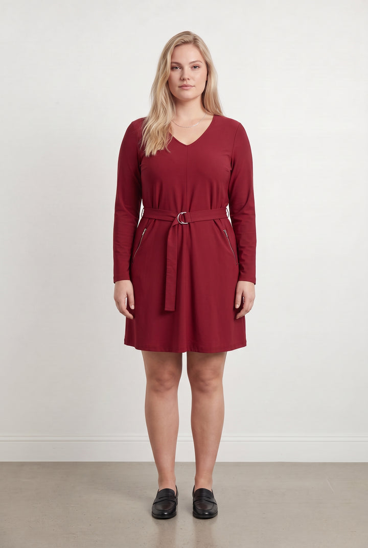Robe Portefeuille Rouge - Taille XXL/44 de la marque Indies | PARAD107460 - Vendu par Paradigme - Image 1