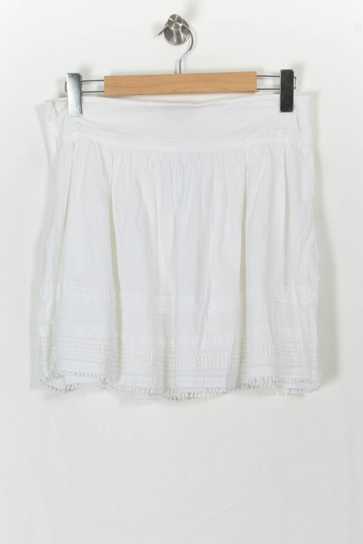 Jupe Courte Blanche - Taille L/40 de la marque Sandro | PARAD107469 - Vendu par Paradigme - Image 4