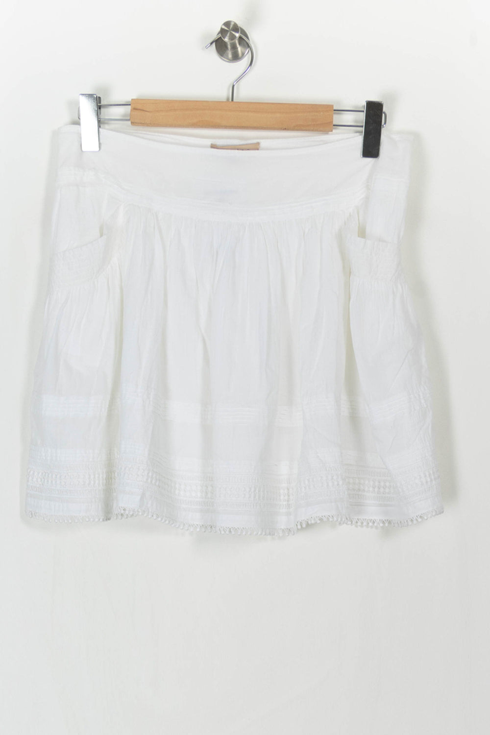 Jupe Courte Blanche - Taille L/40 de la marque Sandro | PARAD107469 - Vendu par Paradigme - Image 2