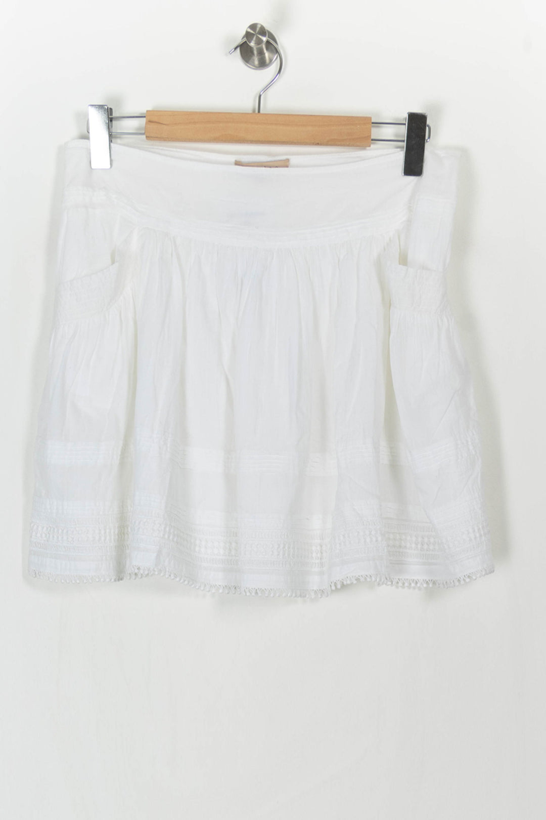 Jupe Courte Blanche - Taille L/40 de la marque Sandro | PARAD107469 - Vendu par Paradigme - Image 2