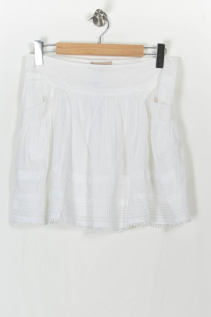 Jupe Courte Blanche - Taille L/40 de la marque Sandro | PARAD107469 - Vendu par Paradigme - Image 2