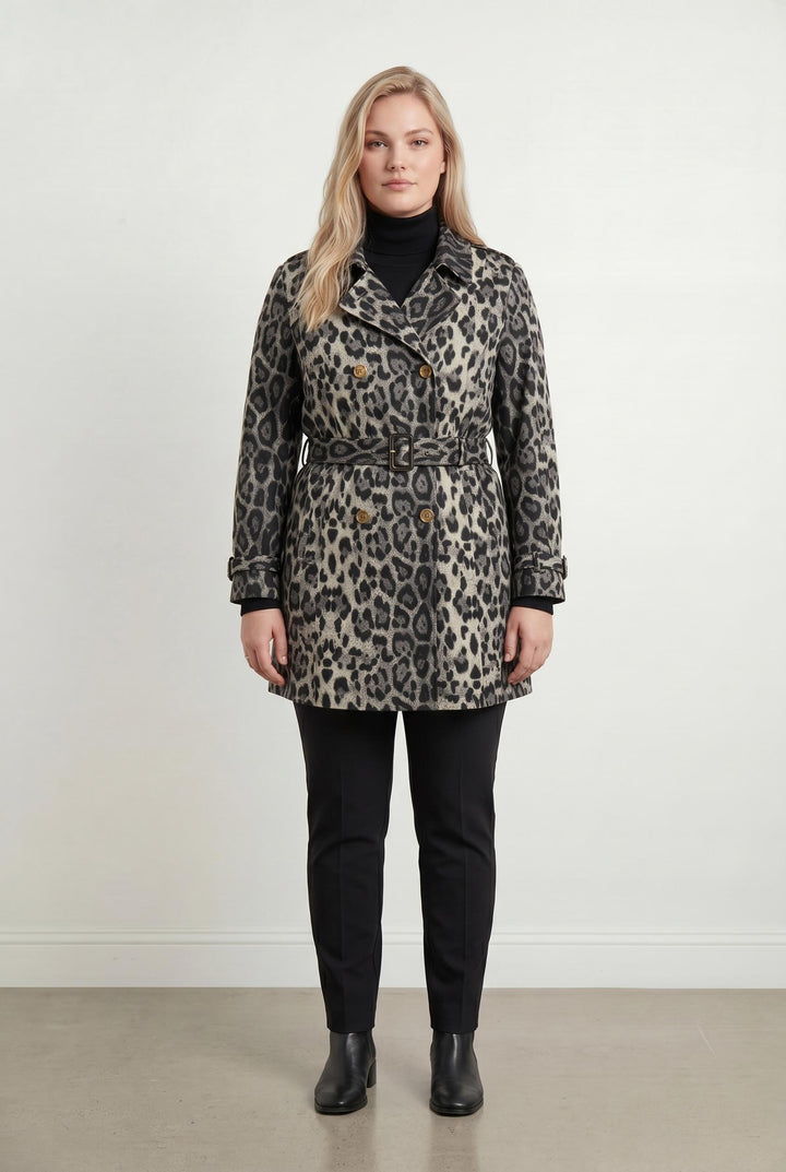 Trench Léopard Noir et Beige - Taille XL/42 de la marque Weill | PARAD107475 - Vendu par Paradigme - Image 1