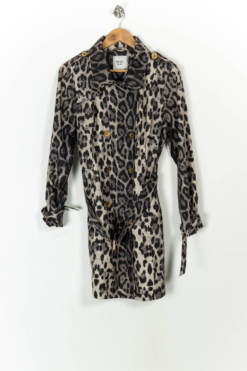 Trench Léopard Noir et Beige - Taille XL/42 de la marque Weill | PARAD107475 - Vendu par Paradigme - Image 2