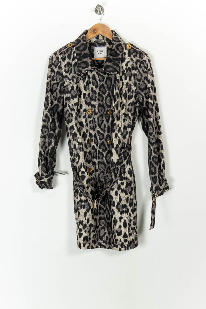 Trench Léopard Noir et Beige - Taille XL/42 de la marque Weill | PARAD107475 - Vendu par Paradigme - Image 2