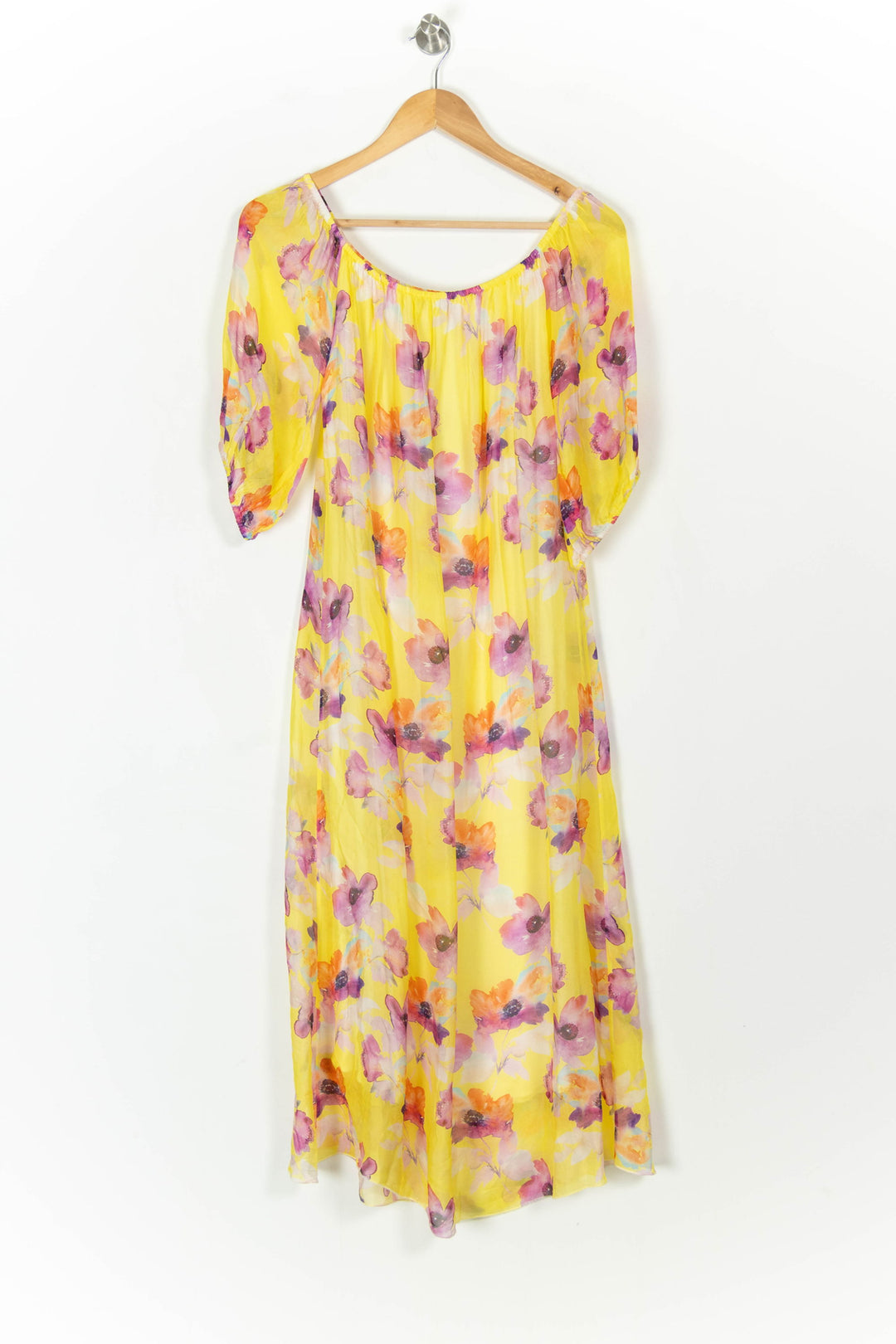 Robe Midi Jaune et Violette - Taille M/38 de la marque Imprevu | PARAD107484 - Vendu par Paradigme - Image 4