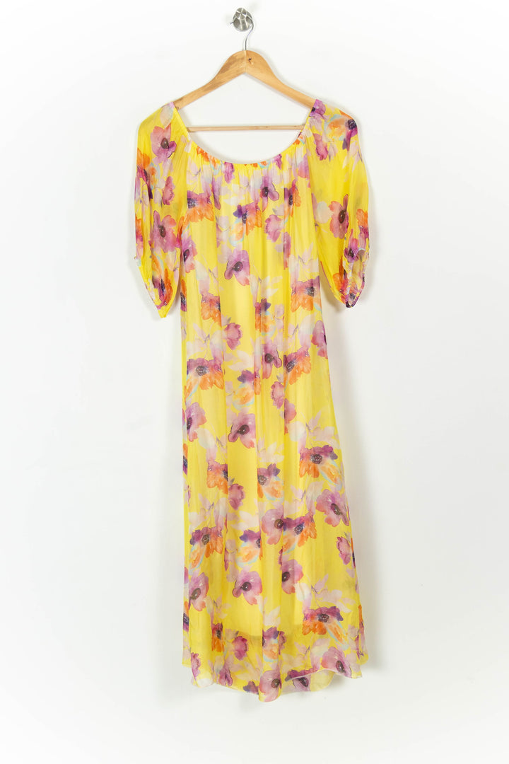 Robe Midi Jaune et Violette - Taille M/38 de la marque Imprevu | PARAD107484 - Vendu par Paradigme - Image 2