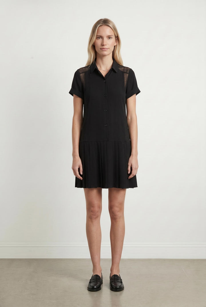 Robe Chemise Noire - Taille M/38 de la marque IKKS | PARAD107489 - Vendu par Paradigme - Image 1
