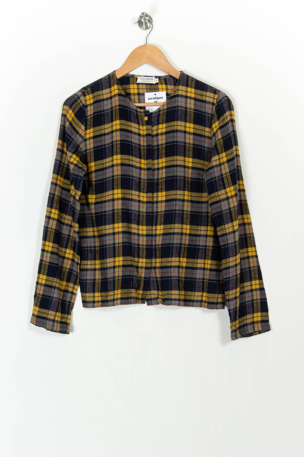 Chemise à Carreaux Jaune et Bleu - Taille M/38 de la marque Roseanna | PARAD107490 - Vendu par Paradigme - Image 2