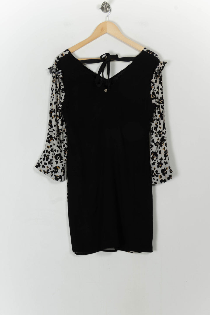 Robe Courte Léopard Noir et Beige - Taille XL/42 de la marque Liu Jo | PARAD107491 - Vendu par Paradigme - Image 4