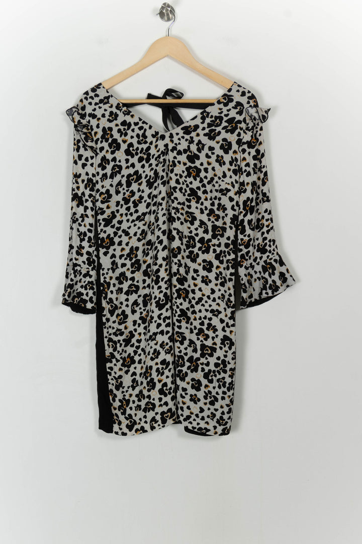 Robe Courte Léopard Noir et Beige - Taille XL/42 de la marque Liu Jo | PARAD107491 - Vendu par Paradigme - Image 2