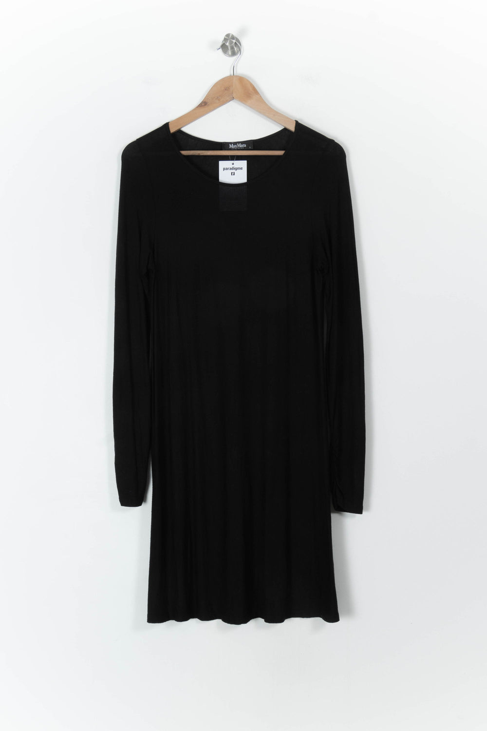 Robe Midi Noire - Taille L/40 de la marque Max Mara | PARAD107493 - Vendu par Paradigme - Image 2