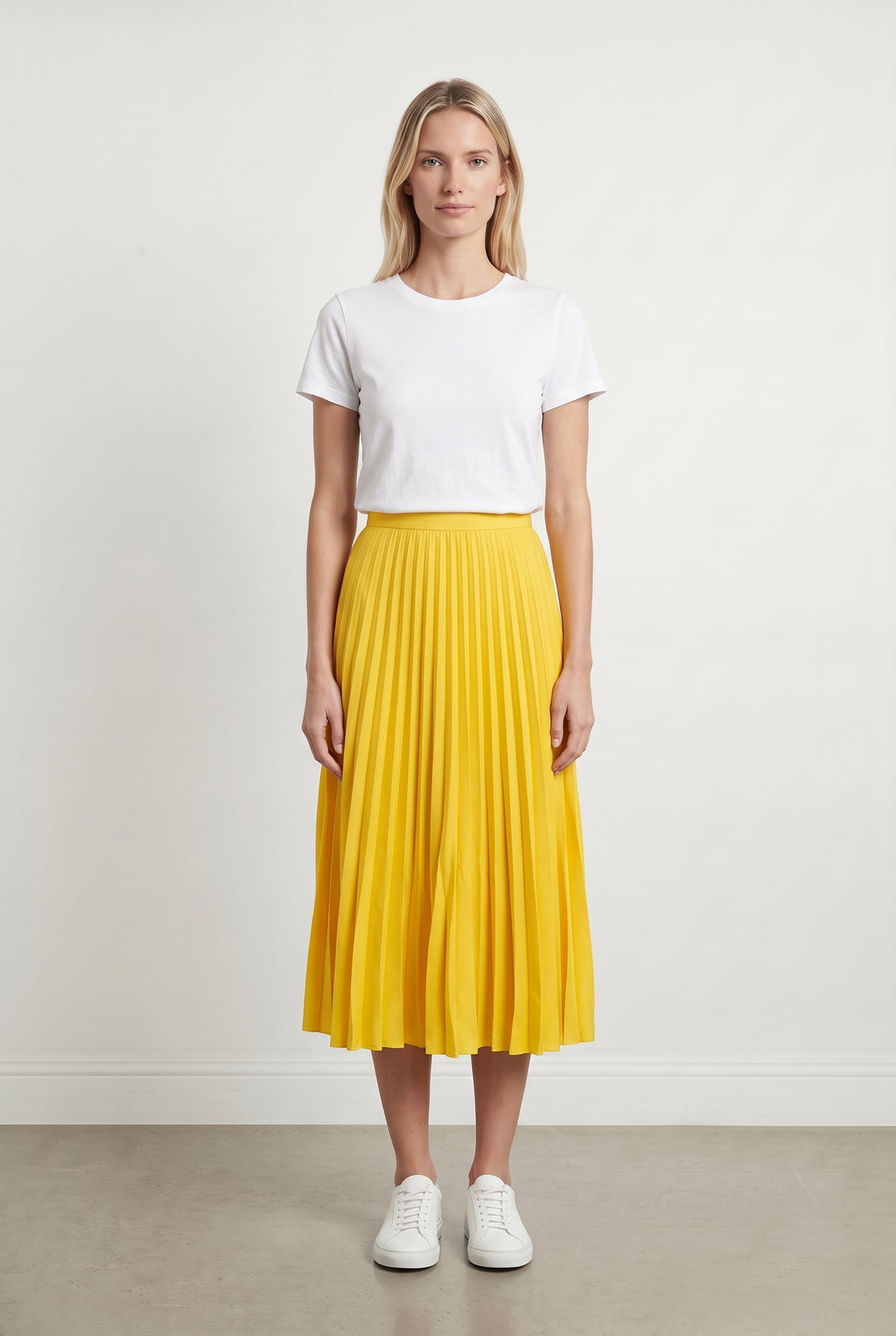 Jupe Plissée Jaune - Taille M/38 de la marque Imprevu | PARAD107497 - Vendu par Paradigme - Image 1