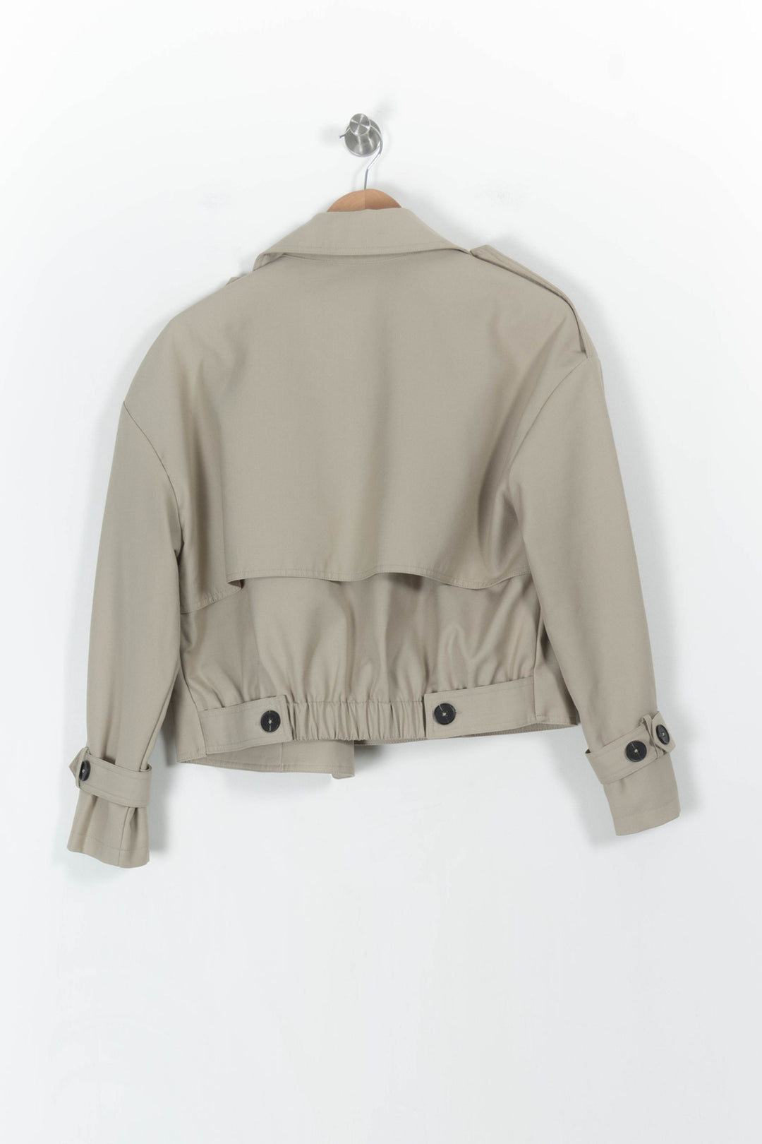 Trench Court Beige - Taille XS/34 de la marque Kookai | PARAD107508 - Vendu par Paradigme - Image 4