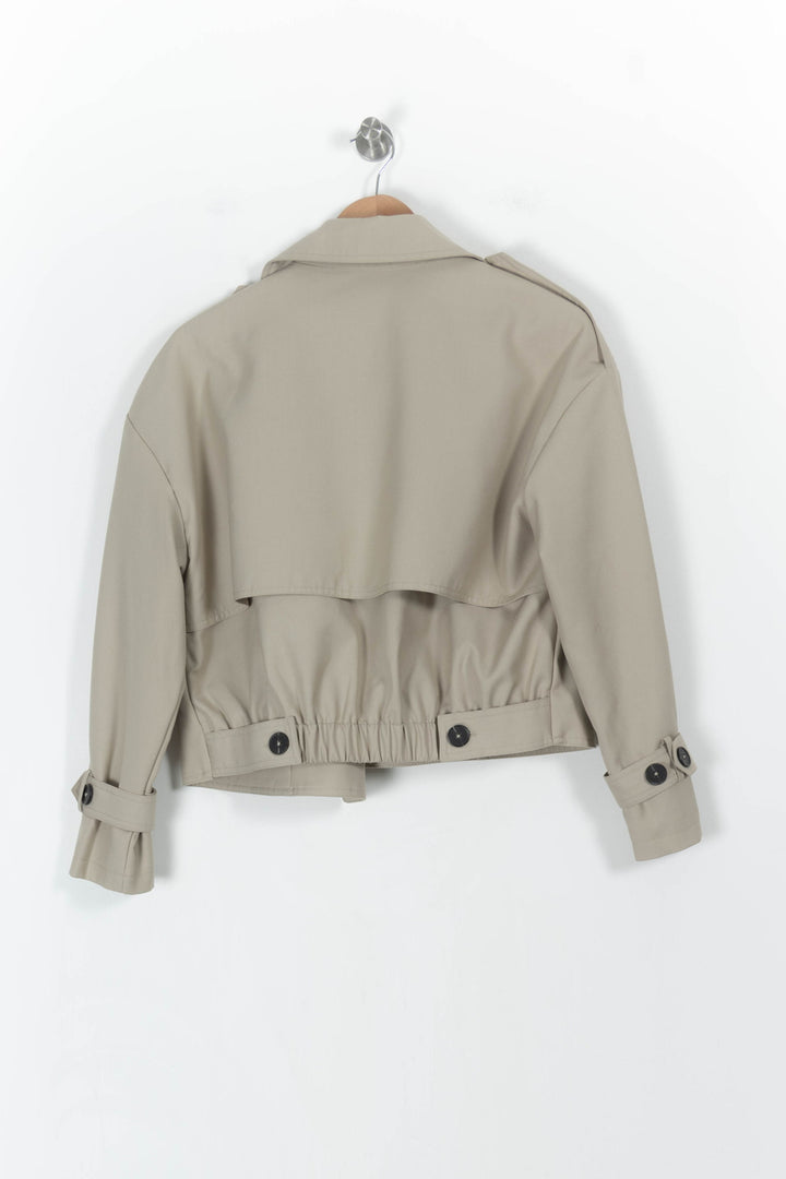 Trench Court Beige - Taille XS/34 de la marque Kookai | PARAD107508 - Vendu par Paradigme - Image 4