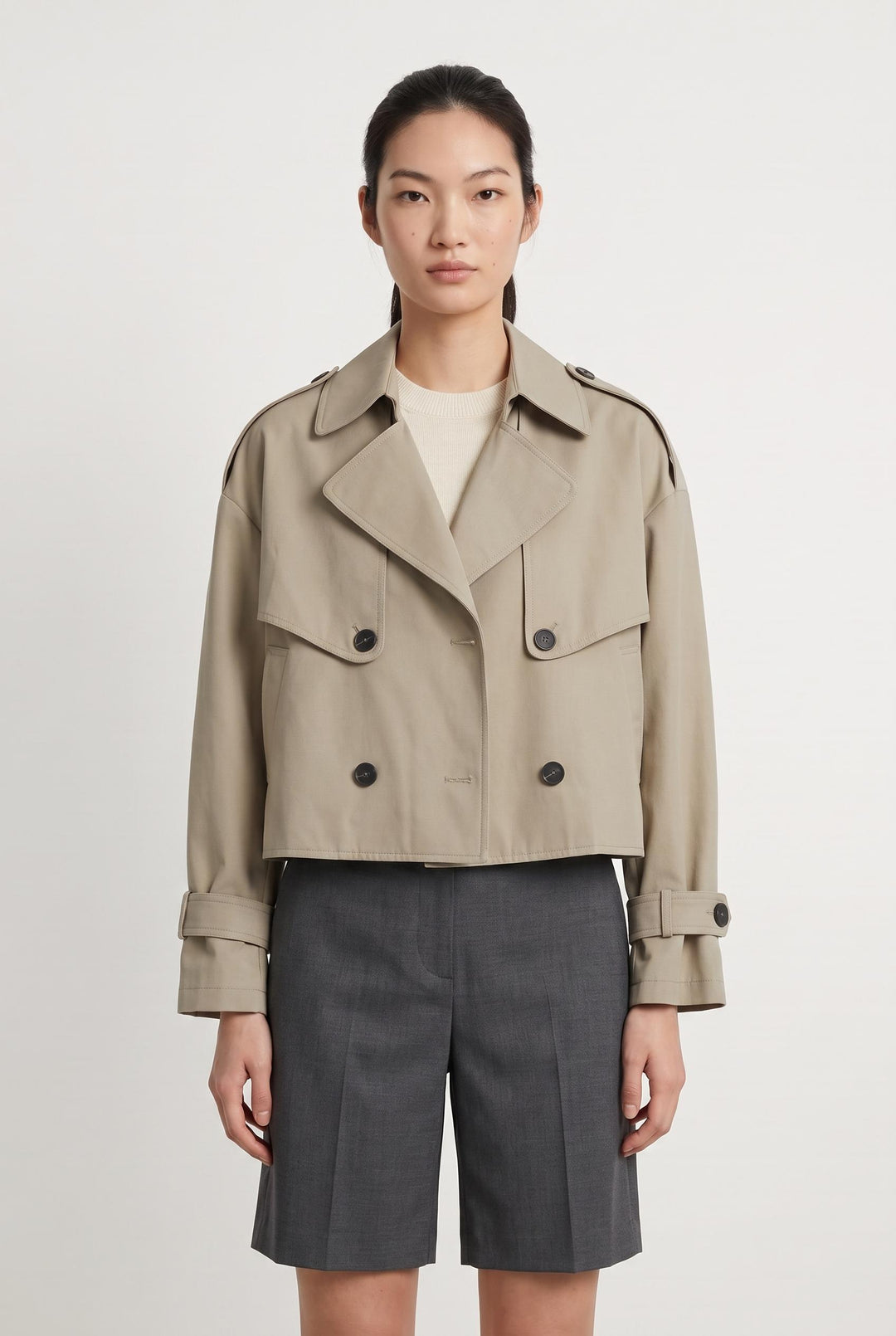 Trench Court Beige - Taille XS/34 de la marque Kookai | PARAD107508 - Vendu par Paradigme - Image 1