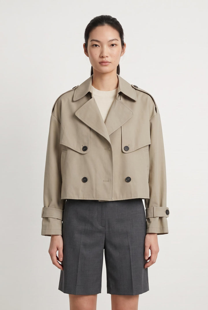 Trench Court Beige - Taille XS/34 de la marque Kookai | PARAD107508 - Vendu par Paradigme - Image 1
