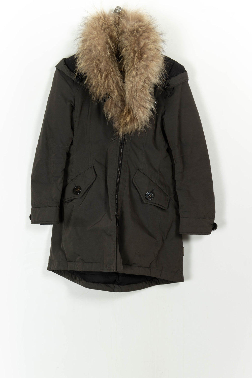 Parka Verte et Beige - Taille M/38 de la marque Moncler | PARAD107509 - Vendu par Paradigme - Image 2