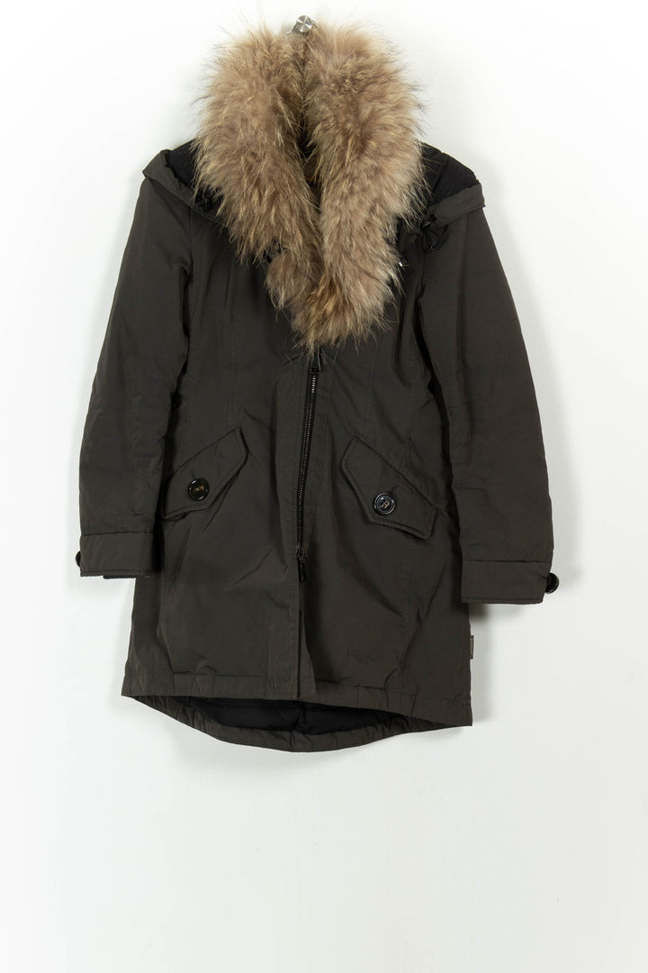 Parka Verte et Beige - Taille M/38 de la marque Moncler | PARAD107509 - Vendu par Paradigme - Image 2
