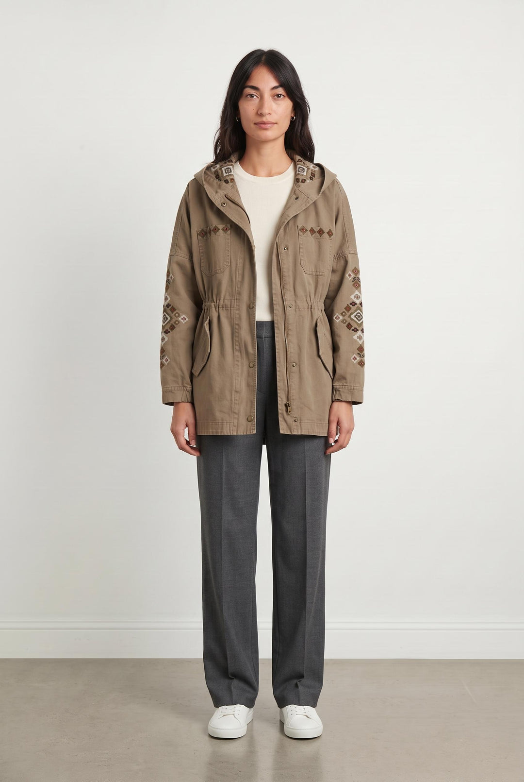 Parka Beige - Taille XS/34 de la marque Sud express | PARAD107510 - Vendu par Paradigme - Image 1