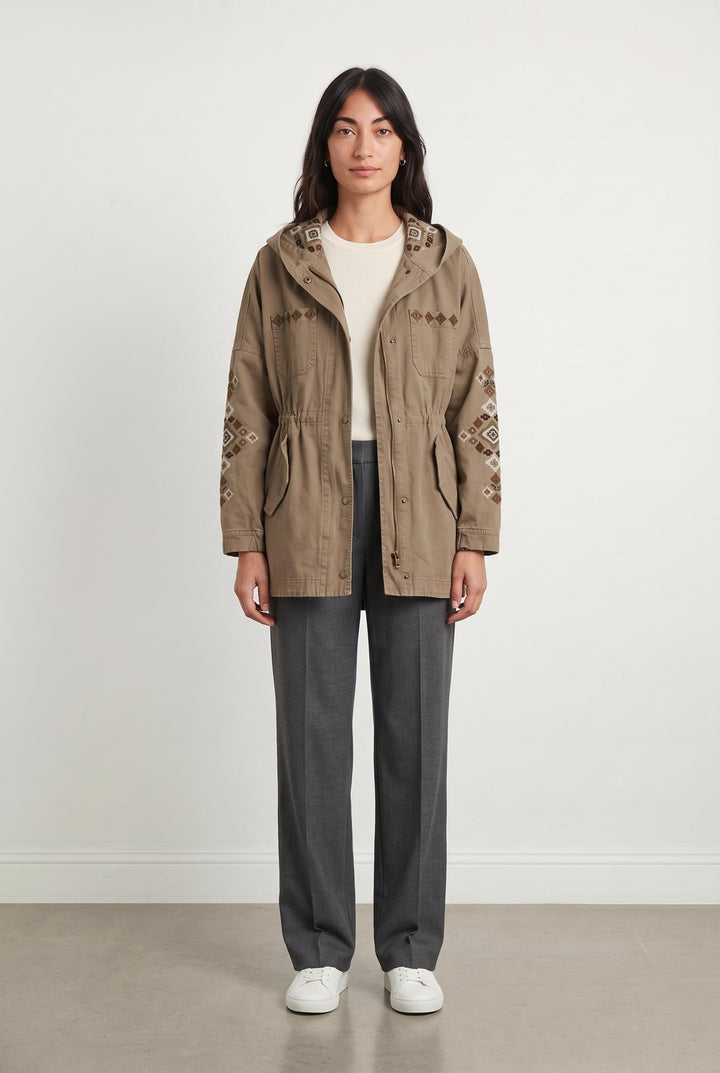Parka Beige - Taille XS/34 de la marque Sud express | PARAD107510 - Vendu par Paradigme - Image 1
