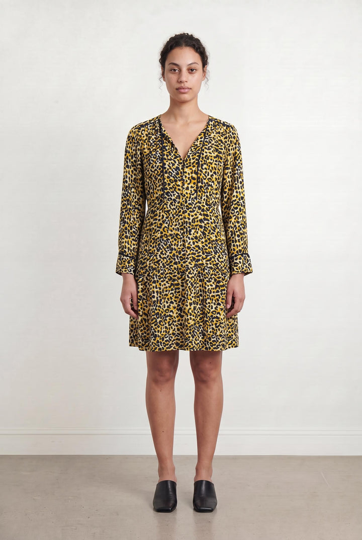 Robe Midi Jaune et Noire - Taille XL/42 de la marque Stella Forest | PARAD107511 - Vendu par Paradigme - Image 1