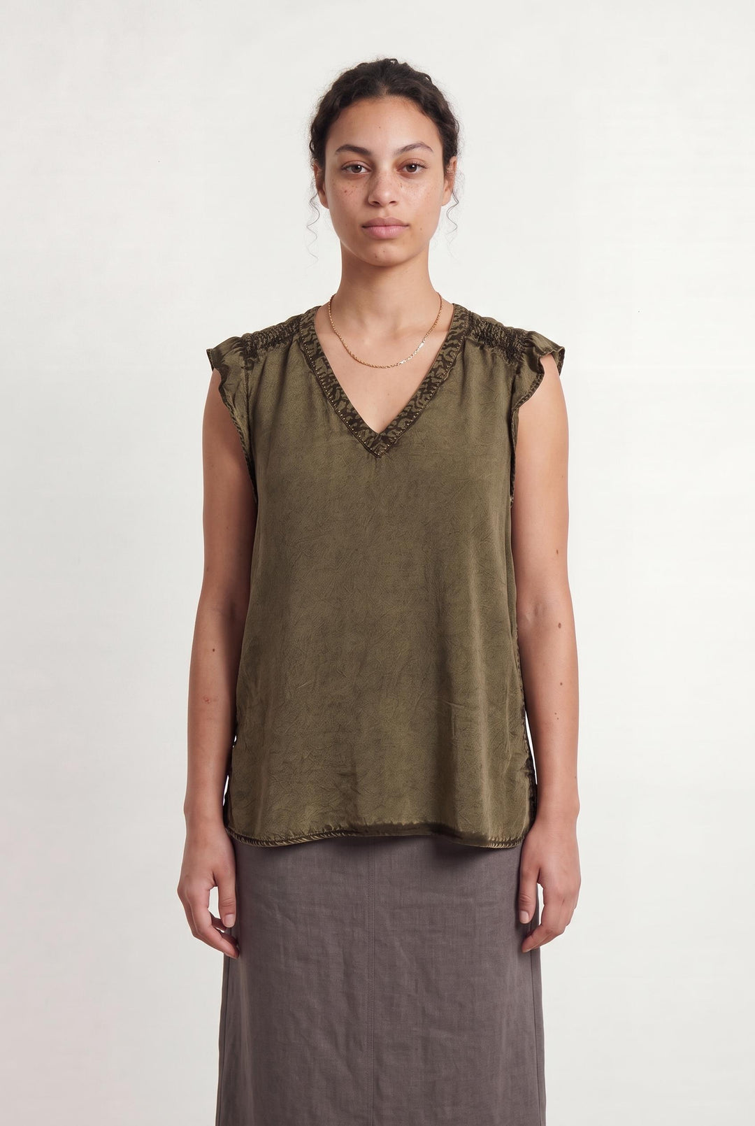 Blouse Verte - Taille XL/42 de la marque IKKS | PARAD107516 - Vendu par Paradigme - Image 1