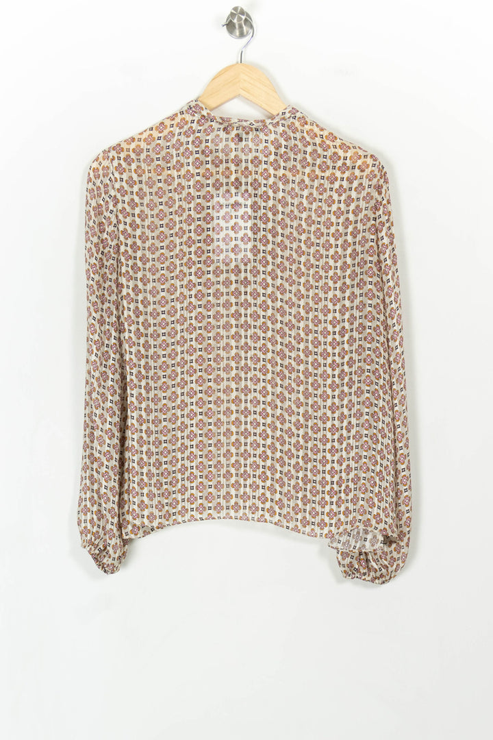 Blouse Rose et Beige - Taille S/36 de la marque Maje | PARAD107519 - Vendu par Paradigme - Image 4