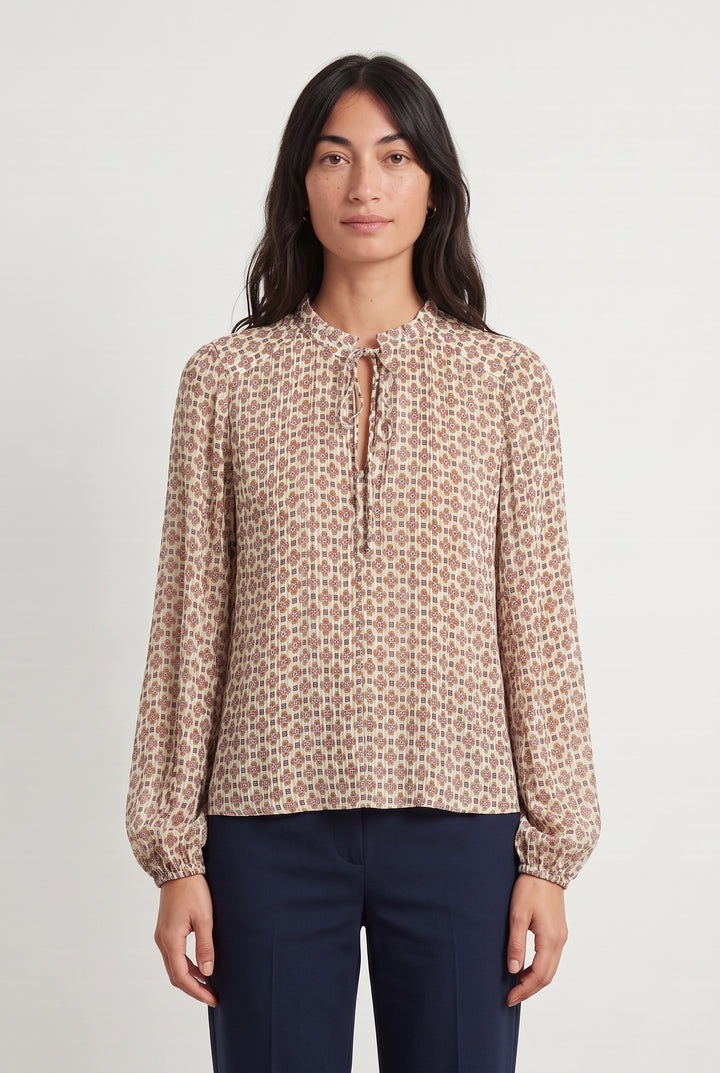 Blouse Rose et Beige - Taille S/36 de la marque Maje | PARAD107519 - Vendu par Paradigme - Image 1