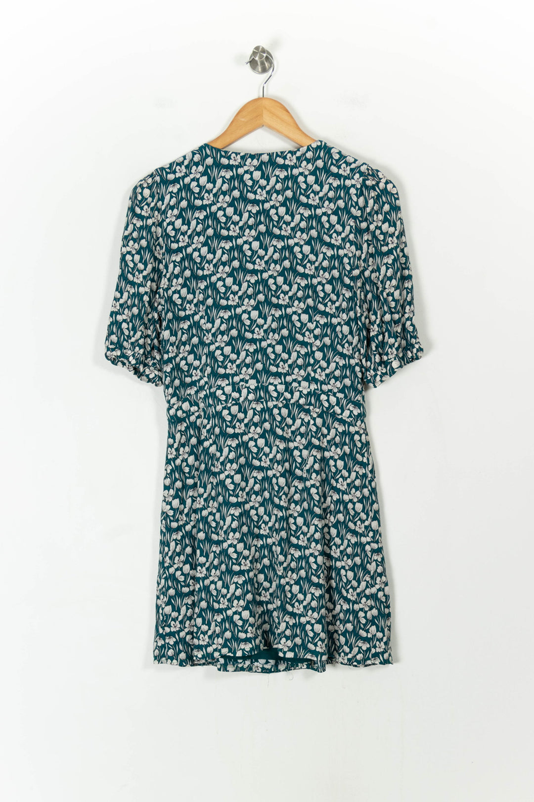 Robe portefeuille verte et blanche - Taille M/38 de la marque Maison 123 | PARAD107521 - Vendu par Paradigme - Image 4