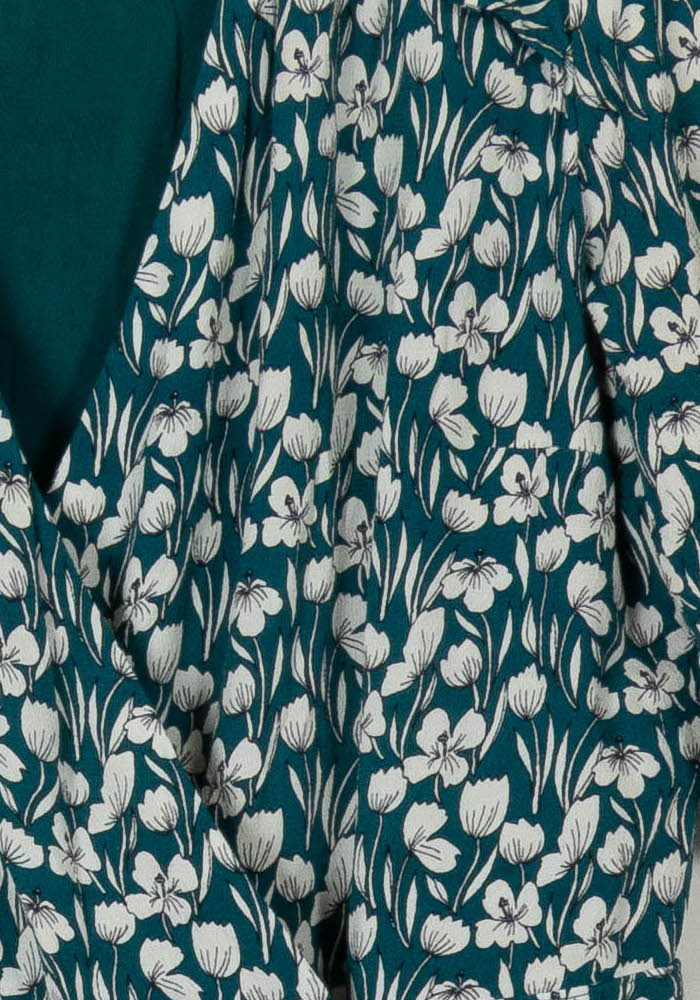 Robe portefeuille verte et blanche - Taille M/38 de la marque Maison 123 | PARAD107521 - Vendu par Paradigme - Image 3
