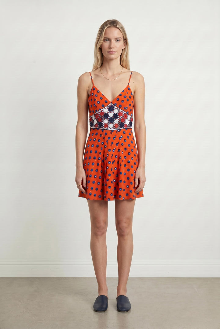Robe Patineuse Rouge et Bleu - Taille S/36 de la marque Vanessa Bruno | PARAD107533 - Vendu par Paradigme - Image 1