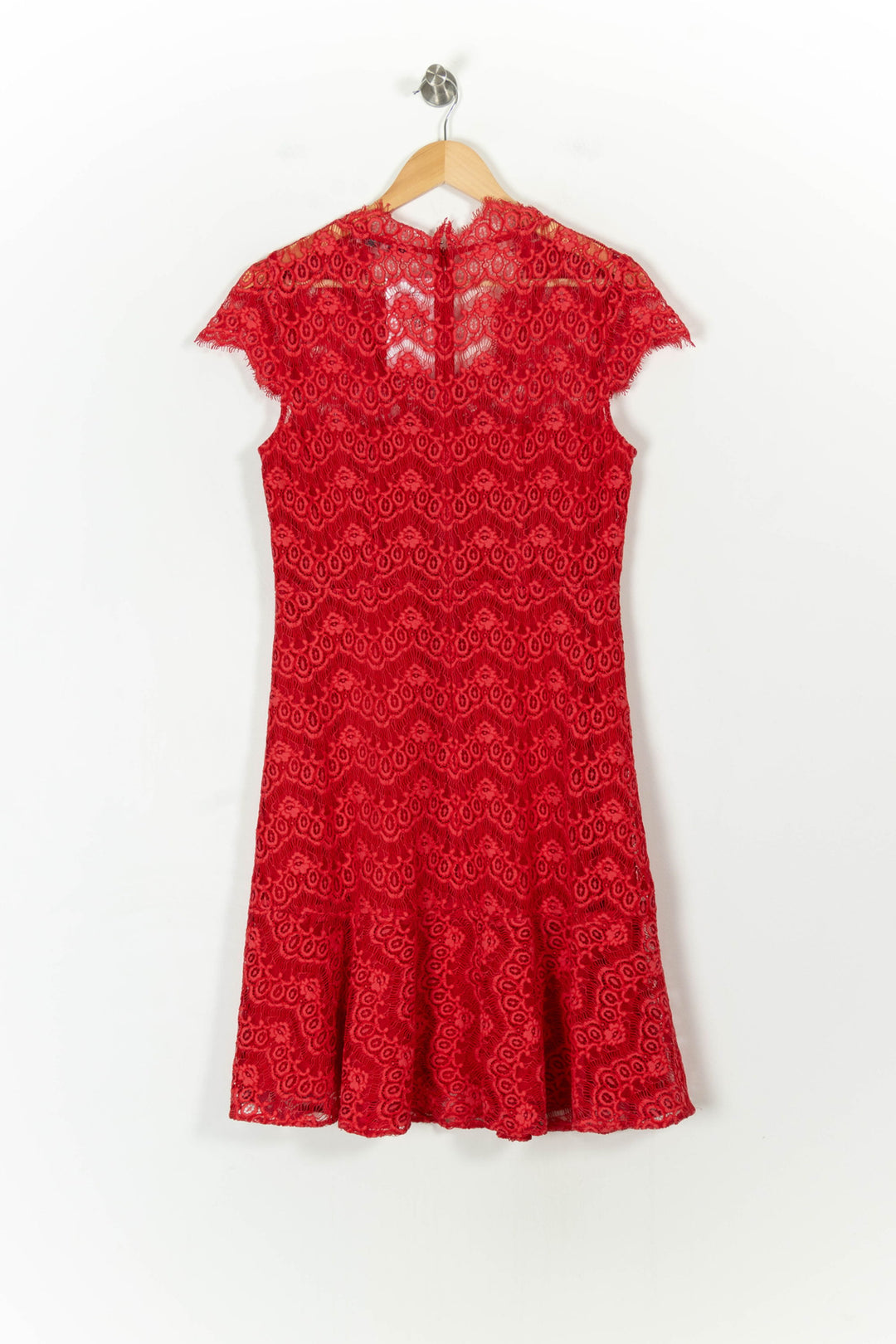 Robe en Dentelle Rouge - Taille XL/42 de la marque Gerard Darel | PARAD107535 - Vendu par Paradigme - Image 4