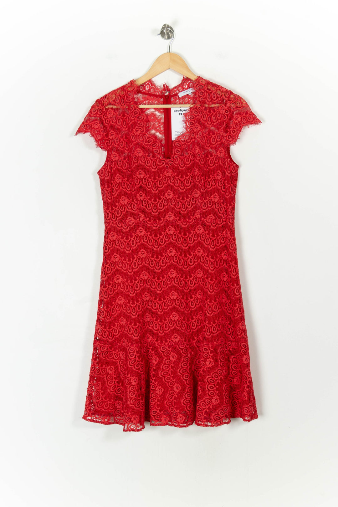 Robe en Dentelle Rouge - Taille XL/42 de la marque Gerard Darel | PARAD107535 - Vendu par Paradigme - Image 2