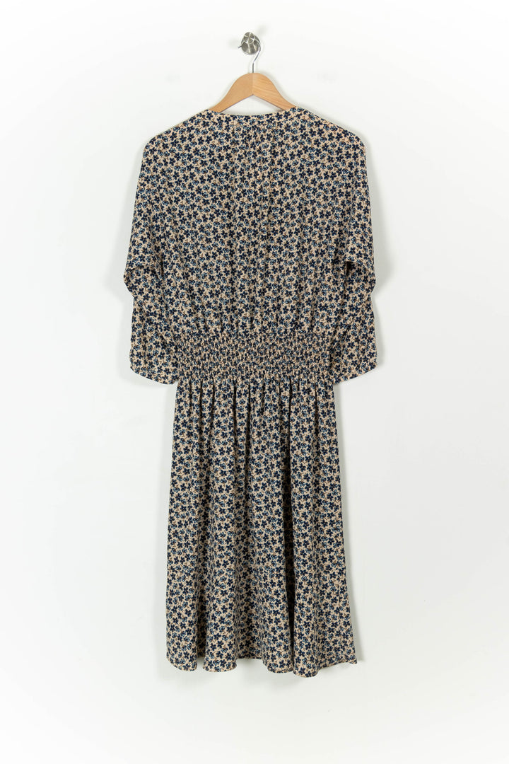 Robe Longue Beige et Bleue - Taille XL/42 de la marque Gerard Darel | PARAD107537 - Vendu par Paradigme - Image 4