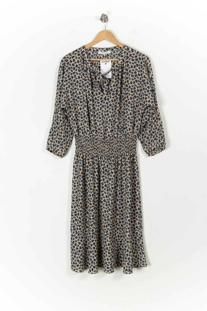 Robe Longue Beige et Bleue - Taille XL/42 de la marque Gerard Darel | PARAD107537 - Vendu par Paradigme - Image 2