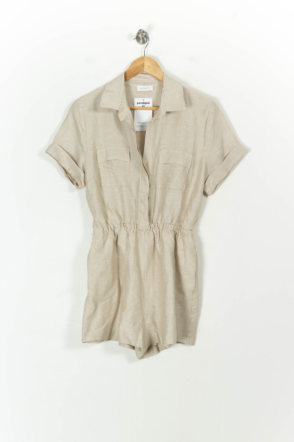 Combinaison Short Beige - Taille M/38 de la marque Kookai | PARAD107538 - Vendu par Paradigme - Image 2